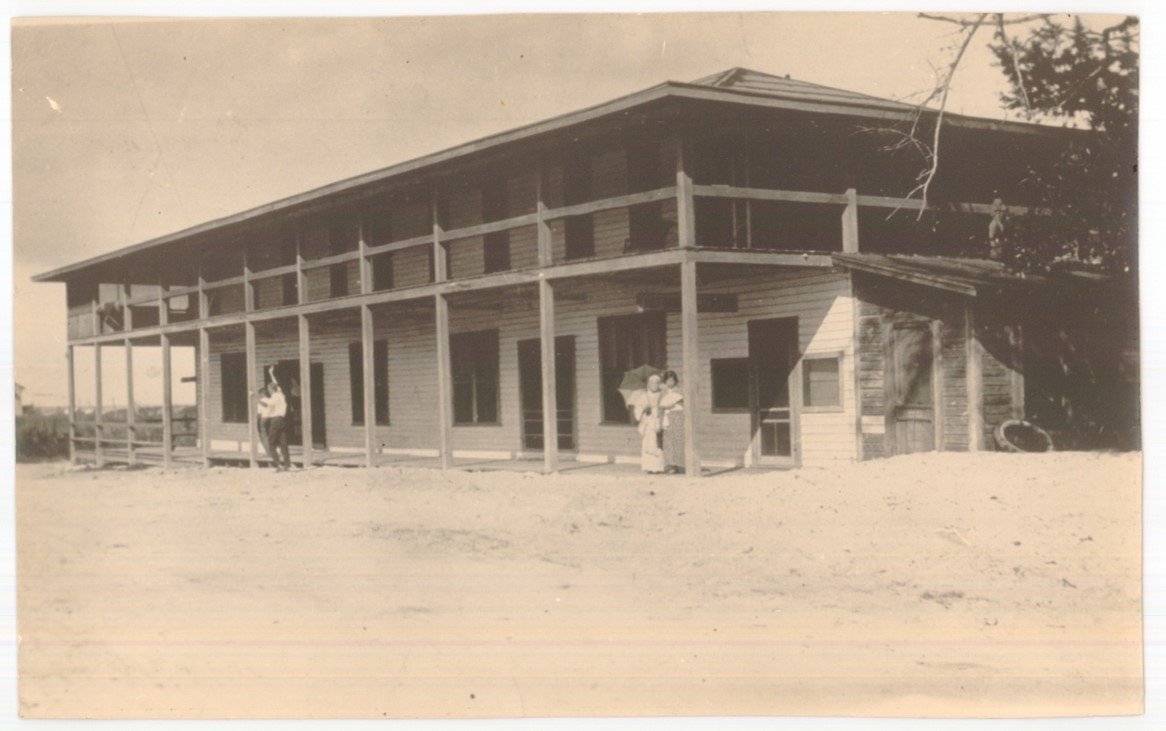 CLEWISTON -- The First Bank of Clewiston started with offices on the ground floor of the Watanabe Hotel. Clewiston Supply was on the ground floor to the left. First Bank was on the ground floor to the right. The hotel occupied the top floor. [Photo courtesy First Bank0